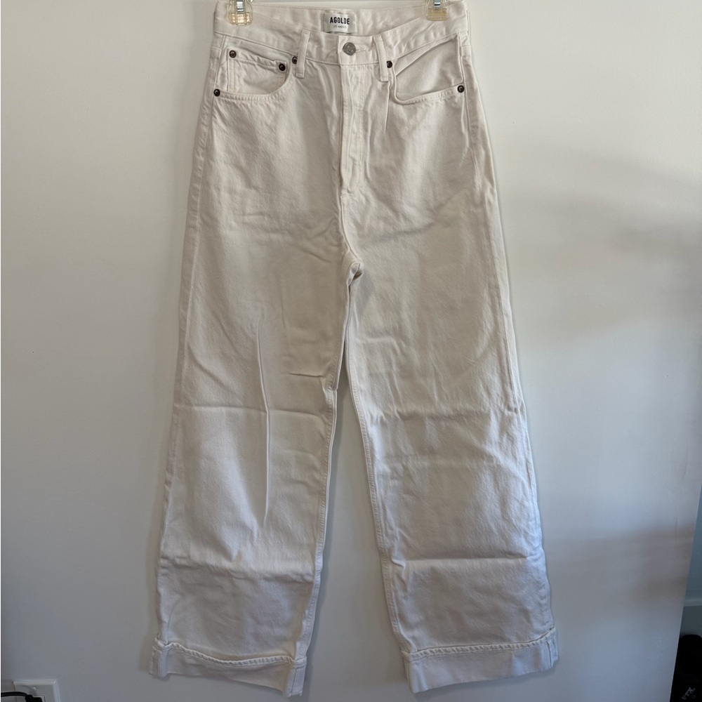 Agolde Dame Cuffed Wide Leg Jeans